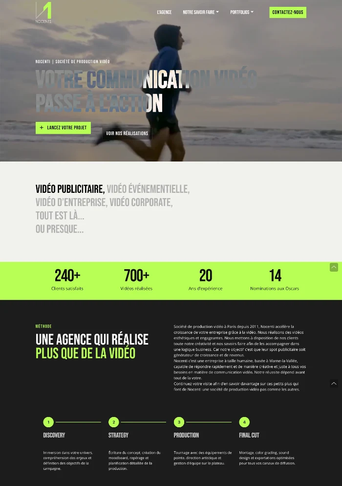 Site vitrine de l'agence Nocenti